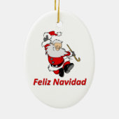 Spaanse dansende kerstman keramisch ornament (Achterkant)