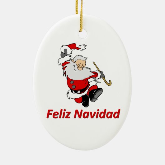 Spaanse dansende kerstman keramisch ornament (Achterkant)