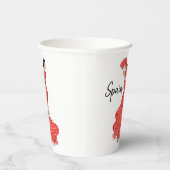 Spaanse danser Flamenco Papieren Bekers (Rechts)