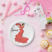 Spaanse danser Flamenco Papieren Bordje (Feest)