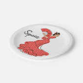Spaanse danser Flamenco Papieren Bordje (Gekanteld)