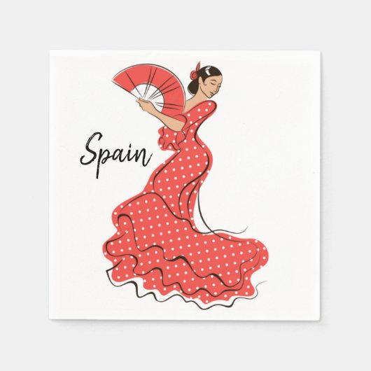 Spaanse danser Flamenco Servet (Voorkant)