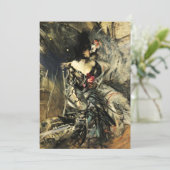 Spaanse danseres bij de Rouge-uitnodigingen Kaart (Staand voorkant)