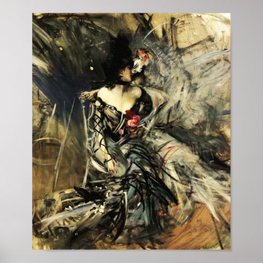 Spaanse danseres bij het Poster van de Rouge (Voorkant)