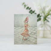 Spaanse danseres briefkaart (Staand voorkant)