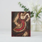 Spaanse danseres briefkaart (Staand voorkant)