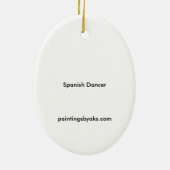 Spaanse danseres keramisch ornament (Achterkant)