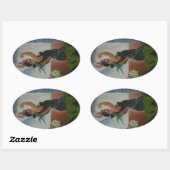 Spaanse danseres ovale sticker (Vel)