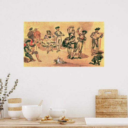 Spaanse dansers, 1862 poster (Keuken)