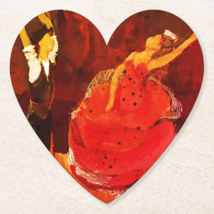 Spaanse dansers kartonnen onderzetters