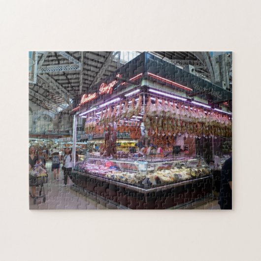 Spaanse deli Counter Indoor Market, Valencia Legpuzzel (Horizontaal)