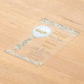 Spaanse doop acryl uitnodigen met ballonnen acryl uitnodigingen (Laagn)