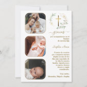 Spaanse Doop Dankkaart  Bedankkaart (Voorkant)