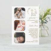 Spaanse Doop Dankkaart  Bedankkaart (Staand voorkant)