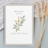 Spaanse doop eerste verjaardag boho pampa gras kaart
