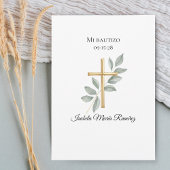 Spaanse doop eerste verjaardag pampagras kaart