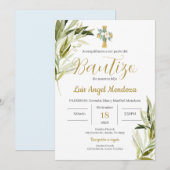 Spaanse doop jongen kaart (Voorkant / Achterkant)