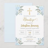 Spaanse doop jongen kaart (Voorkant / Achterkant)