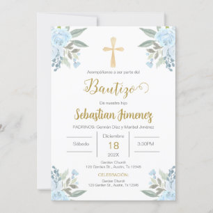 Spaanse doop jongen kaart