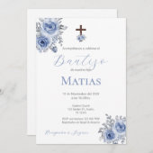 Spaanse Doop Jongen uitnodiging (Voorkant / Achterkant)