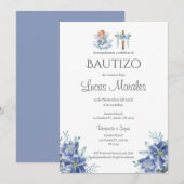 Spaanse Doop Jongen uitnodiging (Voorkant / Achterkant)