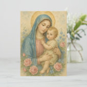 SPAANSE DOOP MARIA BABY JEZUS CHRISTENDOM KAART (Staand voorkant)