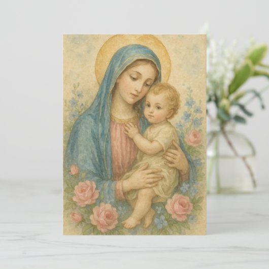 SPAANSE DOOP MARIA BABY JEZUS CHRISTENDOM KAART (Staand voorkant)