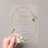 Spaanse doop meisje acryl uitnodigingen (Insitu (Draagbaar))