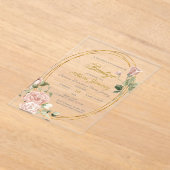 Spaanse doop meisje acryl uitnodigingen (Laagn)