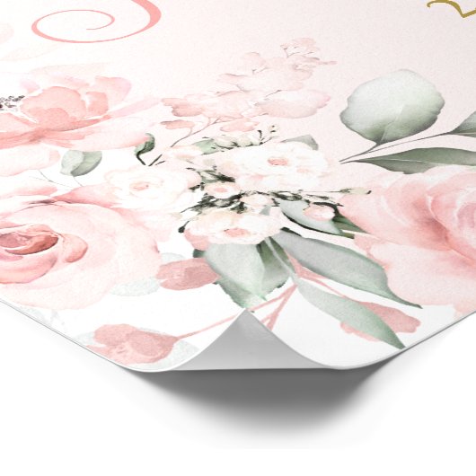 Spaanse doop meisje welkom teken poster (Hoek)