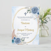 Spaanse doop voor jongen kaart (Staand voorkant)