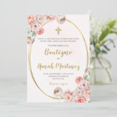 Spaanse doop voor meisje kaart (Staand voorkant)