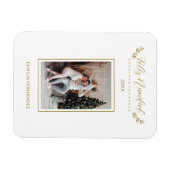 Spaanse Eenvoudige Elegant Chic-kerstfotoserie Magneet (Horizontaal)