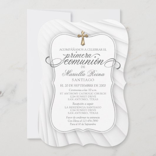 Spaanse eerste communie kaart (Voorkant)