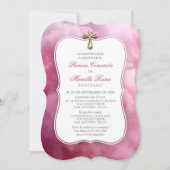 Spaanse Eerste Communie Meisjes Uitnodiging (Voorkant)