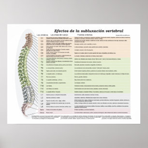 Spaanse effecten van ruggengraatsubluxfibril poster