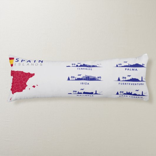 Spaanse eilanden lichaamskussen (Voorkant)