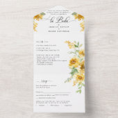 Spaanse elegante geelbruine bruinkoolplant RSVP All In One Uitnodiging (Binnen)