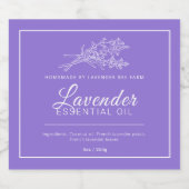 Spaanse en Franse lavendelolie Likeurfles Etiket (Enkel label)