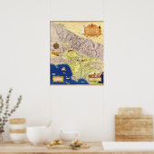 Spaanse en Mexicaanse Ranchos of Los Angeles Map Poster (Keuken)