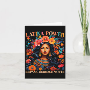Spaanse Erfgoed S Latina Power Bloemen Vrouwen Mei Kaart