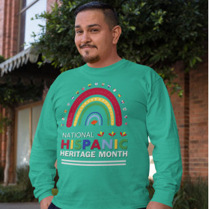Spaanse Erfgoedmaand Boho Regenboog en Vlaggen T-shirt