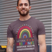 Spaanse Erfgoedmaand Boho Regenboog en Vlaggen Tri-Blend Shirt