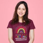 Spaanse Erfgoedmaand Boho Regenboog en Vlaggen Tri-Blend Shirt