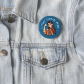 Spaanse Erfgoedmaand Sarape Ronde Button 5,7 Cm (In situ)