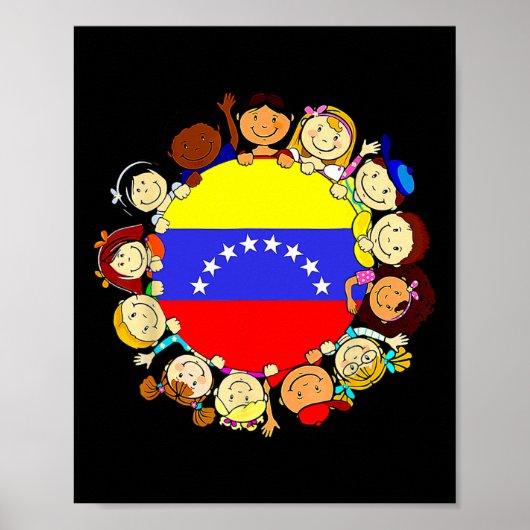 Spaanse Erfgoedmaand Venezuela Kinder Boy Venezue Poster (Voorkant)
