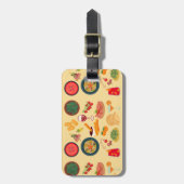 Spaanse eten bagagelabel (Voorkant verticaal)
