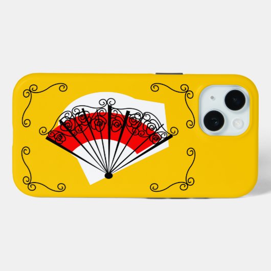 Spaanse Fan Corners iPhone case horizontaal (Achterkant (horizontaal))