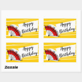 Spaanse Fan Gelukkige Verjaardag rechthoek Rechthoekige Sticker (Vel)