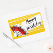 Spaanse Fan Gelukkige Verjaardag rechthoek Rechthoekige Sticker (Envelop)